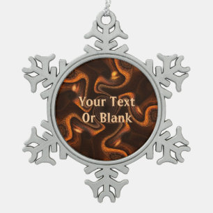 Mexican Chocolate Snowflake Pewter Christmas Ornament