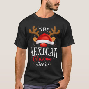 Mexican Christmas Deer Pjs Xmas Family Matching T-Shirt