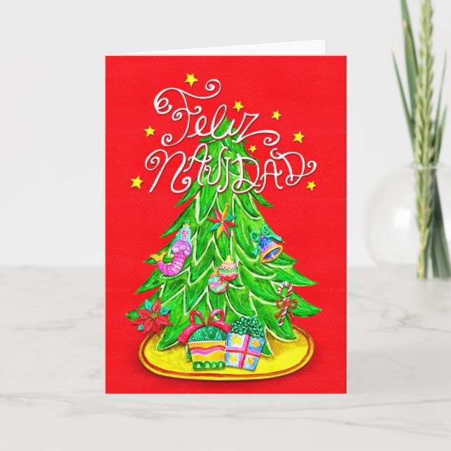 Mexican Christmas Tree Greeting Card (Front)