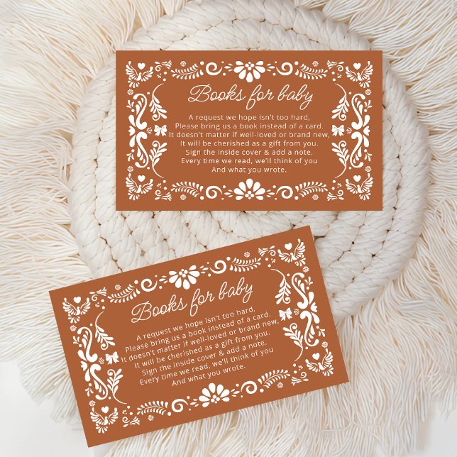 Mexican Cielito Lindo Baby Shower Books for Baby Enclosure Card (Creator Uploaded)