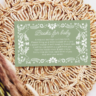 Mexican Cielito Lindo Baby Shower Books for Baby Enclosure Card