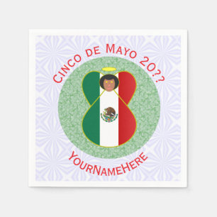 Mexican Cinco de Mayo Angel Personalised  Napkin