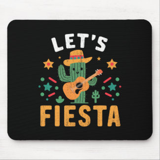 Mexican Cinco De Mayo Cactus Guitar For Men Women  Mouse Mat