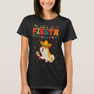 Mexican Cinco De Mayo Fiesta Let's Fiesta Akita T T-Shirt
