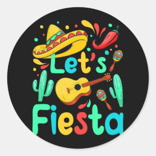 Mexican Cinco de Mayo Fiesta Women Men Sombrero  Classic Round Sticker