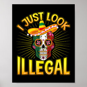 Mexican Cinco De Mayo Party I Just Look Illegal  Poster