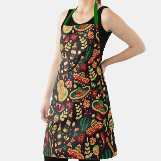 Mexican Cinco De Mayo Pattern  Apron (Insitu)