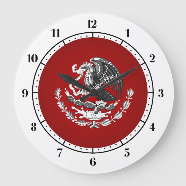 Mexican coat of arms large clock (Front)