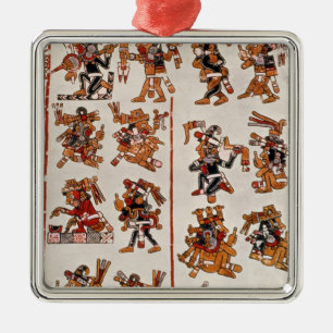 Mexican codex metal tree decoration