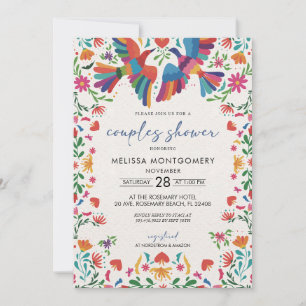 Mexican Coloful Bird Couples Shower Invitation