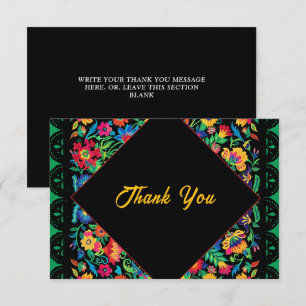 Mexican colorful wedding thank you card