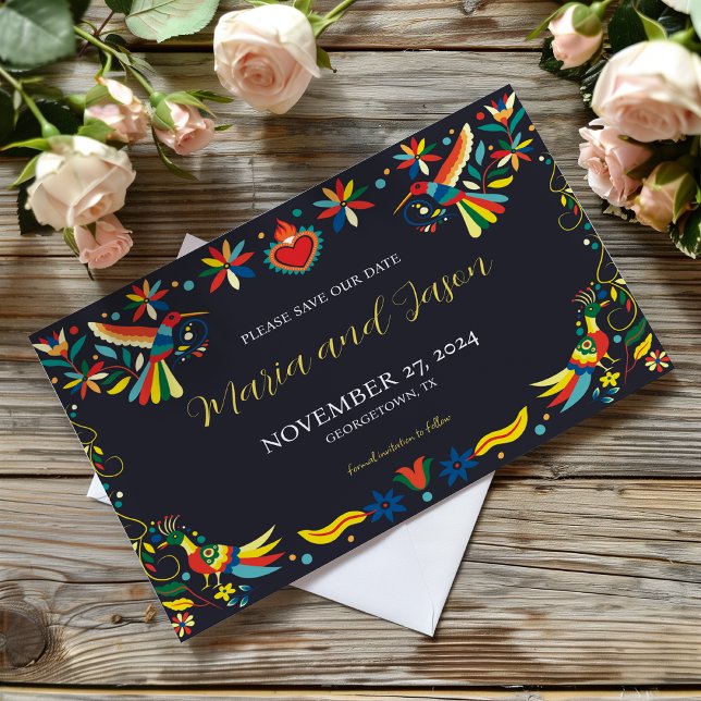 Mexican Colourful Cinco de Mayo Fiesta Wedding Save The Date (Mexican Colorful Cinco de Mayo Fiesta Wedding Save The Date)