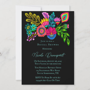 Mexican Colourful Flora Bridal Shower Invitation