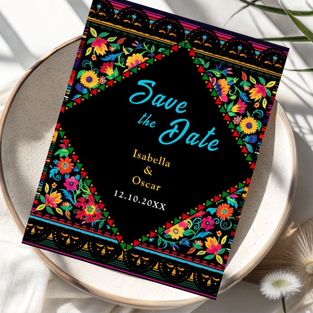 Mexican colourful wedding save the date (Creator Uploaded)