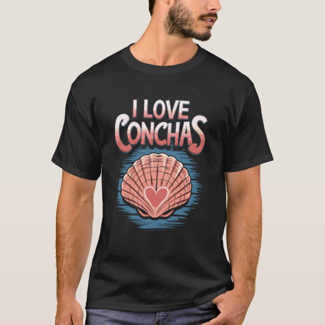 Mexican Conchas Pan De Dulce Pastry Chef T-Shirt (Front)