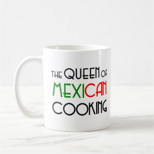 mexican cooking queen coffee mug
