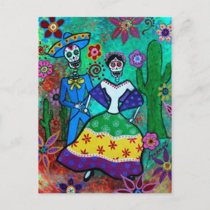 MEXICAN COUPLE DANCING POSTCARD
