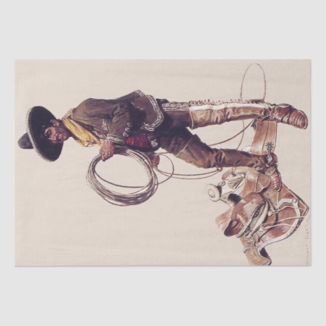 “Mexican Cowboy” by W Herbert Dunton  Tissue Paper (Front)