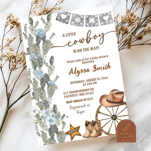 Mexican Cowboy is on the way Baby Shower Invitation (Creator Uploaded)