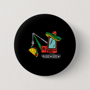 Mexican Crane Tacos Boys Cinco De Mayo Fiesta Kids 6 Cm Round Badge