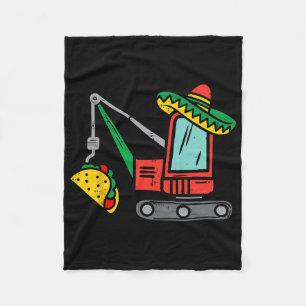 Mexican Crane Tacos Boys Cinco De Mayo Fiesta Kids Fleece Blanket