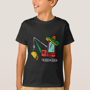 Mexican Crane Tacos Boys Cinco De Mayo Fiesta Kids T-Shirt