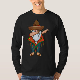 Mexican Dabbing Gnome Cinco De Mayo Poncho Sombrer T-Shirt