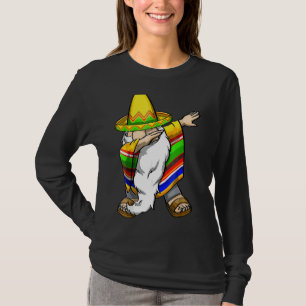 Mexican Dabbing Gnome Cinco De Mayo Poncho Sombrer T-Shirt