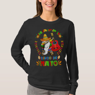 Mexican Dabbing Gnome Cinco De Mayo Poncho Sombrer T-Shirt