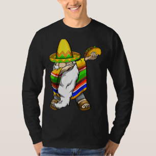 Mexican Dabbing Gnome Cinco De Mayo Poncho Sombrer T-Shirt