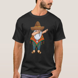 Mexican Dabbing Gnome Cinco De Mayo Poncho Sombrer T-Shirt