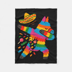 Mexican dabbing poncho cinco de mayo boy  fleece blanket
