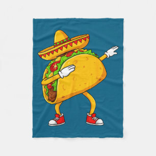 Mexican dabbing taco funny cinco de mayo  fleece blanket
