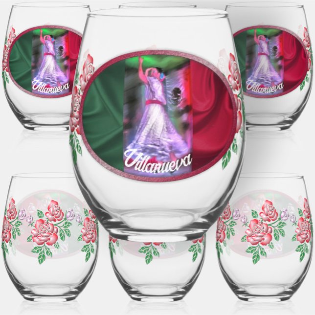 Mexican Dancer 0175 Stemless Wine Glass (Creator Uploaded)