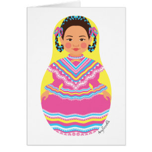 Mexican Dancer Matryoshka Card
