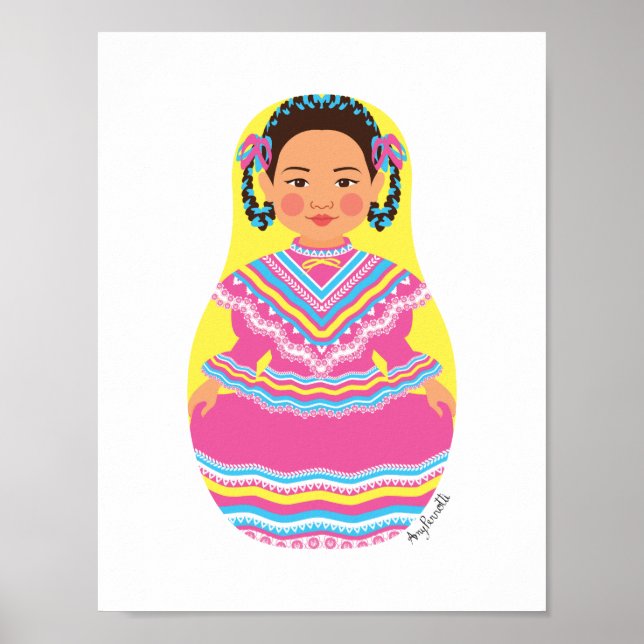 Mexican Dancer Matryoshka Poster (Front)