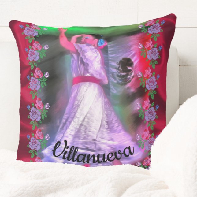 Mexican Dancer  & Roses 0175 Cushion (Creator Uploaded)