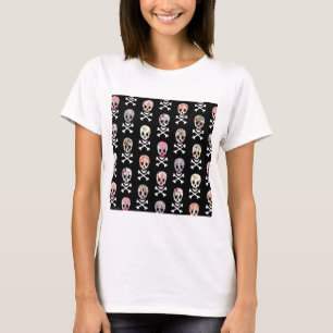 Mexican Day of Dead Skull Crossbones T-Shirt