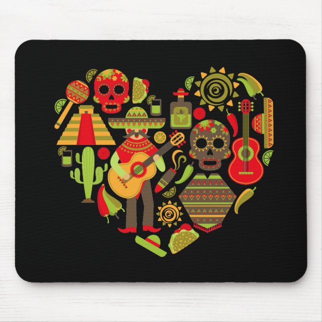 Mexican day of the dead Mexico Mouse Mat (Front)