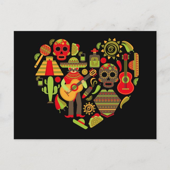 Mexican day of the dead Mexico Postcard (Front)