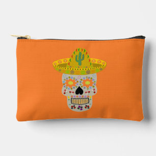 Mexican Day of the Dead Skull  Accessory Pouch