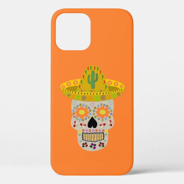 Mexican Day of the Dead Skull  Case-Mate iPhone Case (Back)