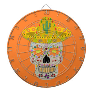 Mexican Day of the Dead Skull  Dartboard
