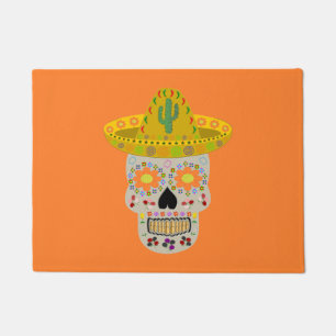 Mexican Day of the Dead Skull Doormat