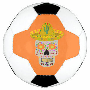 Mexican Day of the Dead Skull Football