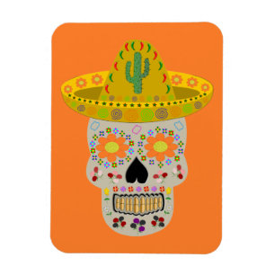 Mexican Day of the Dead Skull  Magnet