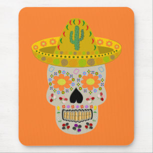 Mexican Day of the Dead Skull  Mouse Mat