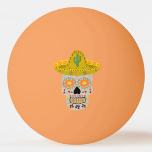 Mexican Day of the Dead Skull Ping Pong Ball