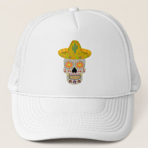 Mexican Day of the Dead Skull  Trucker Hat
