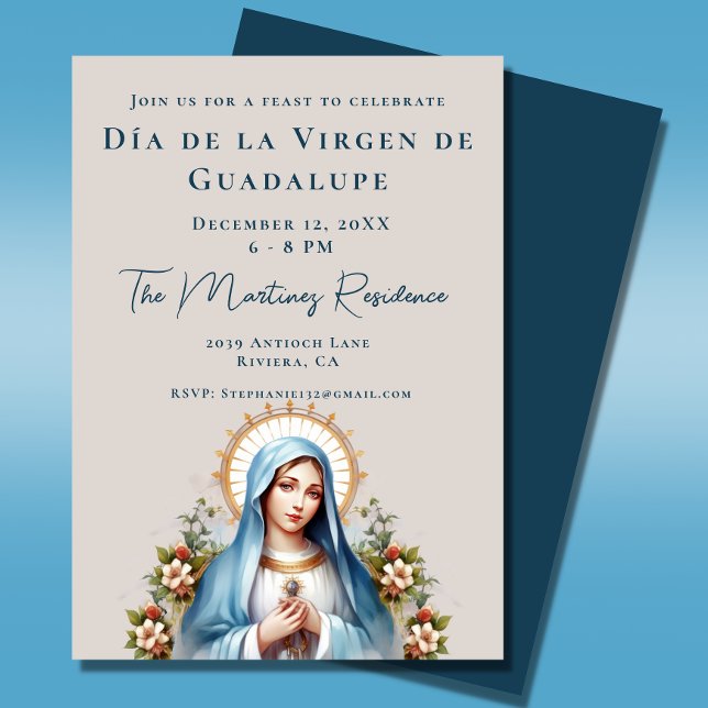 Mexican  Día de la Virgen de Guadalupe Feast Invitation (Creator Uploaded)